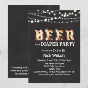 Invitation au tableau de bord de la bière et de la