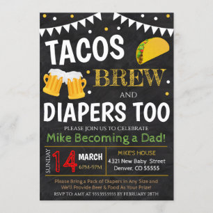 Invitation au Tacos et au Baby shower de la bière