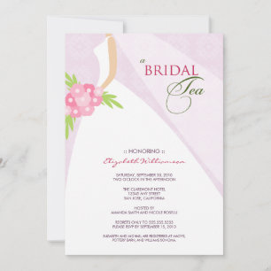 Invitation au thé de la mariée en tenue Mariage (l
