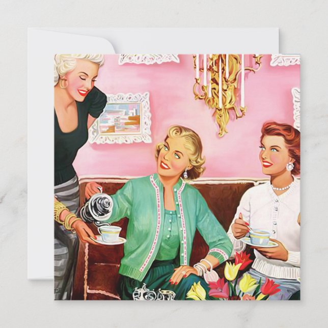 INVITATION AU THÉ DE L'APRÈS-MIDI DES ANNÉES 1950 (Devant)