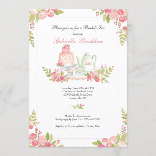 Invitation au thé de mariage