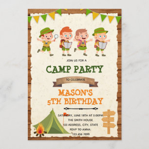 Invitation au thème du camp de recrutement de scou