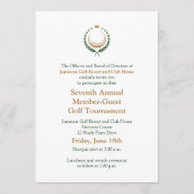 Invitation au tournoi de golf d'entreprise