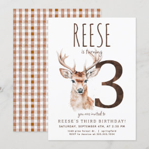 Invitation au troisième anniversaire de Deer