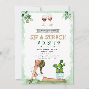 Invitation au vin et au yoga Sip and Stretch