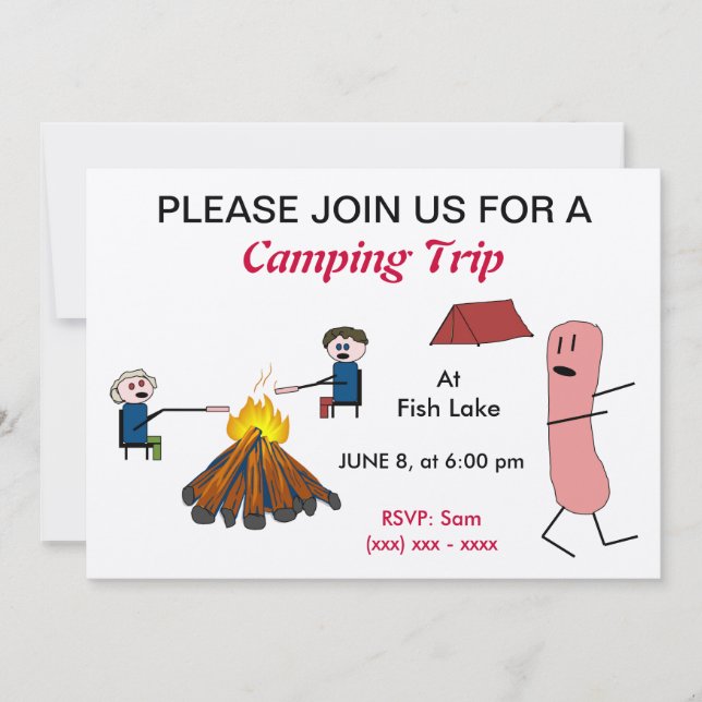 Invitation au voyage de Hotdog Camping (Devant)