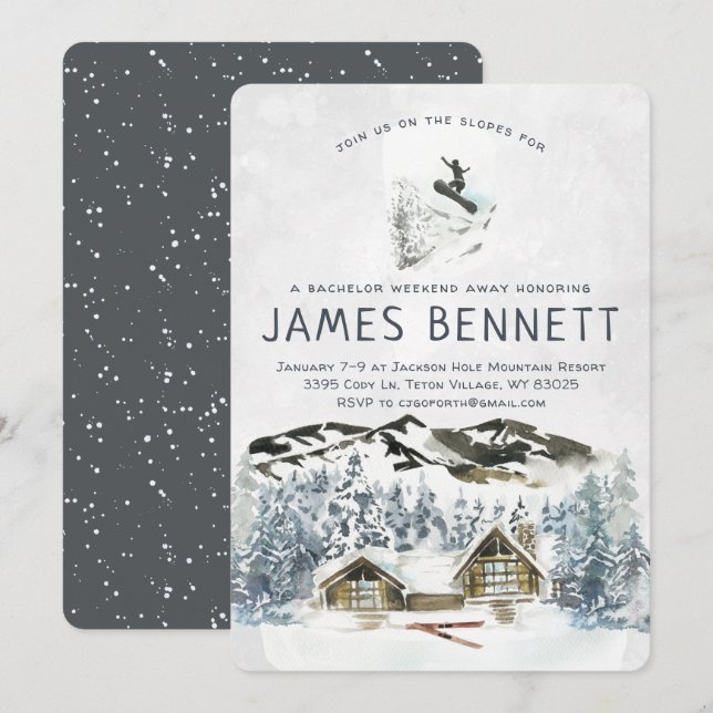 Invitation au voyage de ski pour l'enterrement de  (Devant / Derrière)