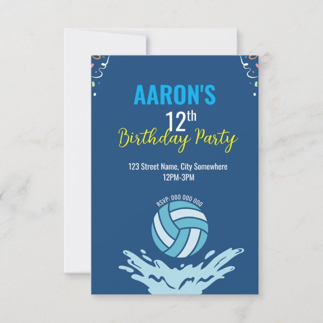 Invitation au water polo (Devant)