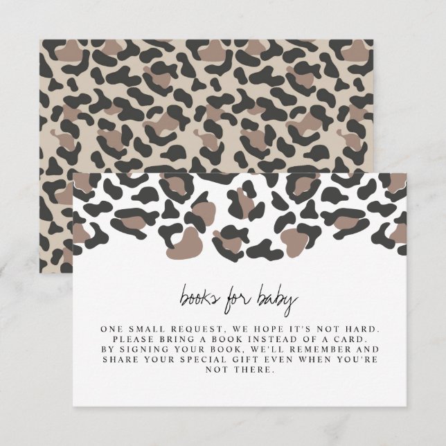Invitation Aubree - Empreinte de léopard Baby Books for Baby  (Devant / Derrière)