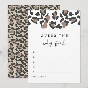 Invitation AUBREE Empreinte de léopard Guess the Baby Food Ga