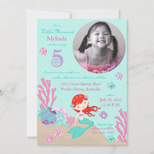 Invitation Auburn Mermaid Cinquième anniversaire