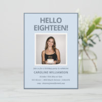 Invitation audacieuse et moderne pour une fête d'a
