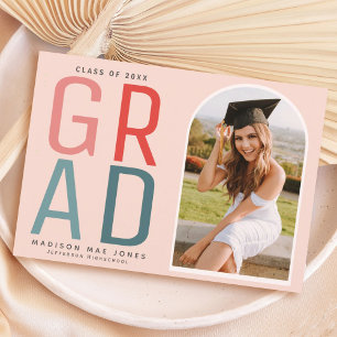 Invitation Audacieux Moderne Chic Photo Graduation Party Invi
