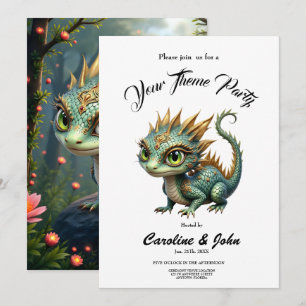 Invitation Auren – Petit dragon de la forêt émeraude