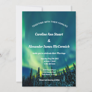 Invitation aurores boréales Aurora Borealis étoiles Sky Maria