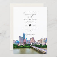 AUSTIN TEXAS City Skyline Mariage
