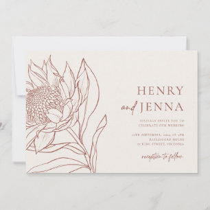 Invitation Australien Native Botanicals Waratah Protéa