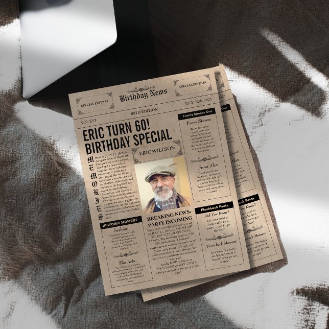 Invitation Authentique 60e anniversaire de la couverture du j (Créateur téléchargé)