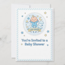 Autocollant pour baby shower pour garçon