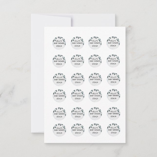 Invitation autocollants Rockie et Lyla Hershey .75 pouces (Devant)