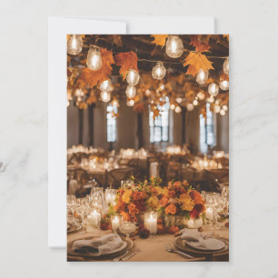 Invitation automne amoureux automne répétition dîner invitati