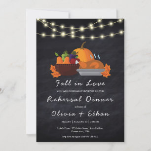Invitation automne amoureux automne répétition dîner invitati
