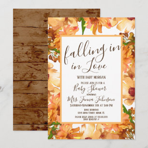 Invitation Automne Automne Amour Verdure Baby shower Rustique