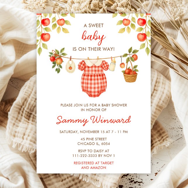 Invitation Automne Automne Baby shower de ligne de vêtements  (Créateur téléchargé)