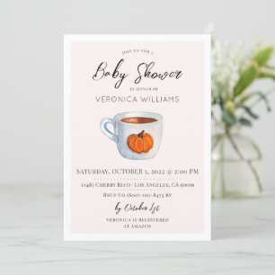 Invitation Automne Automne Citrouille Baby shower d'épices In