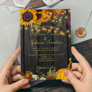 Invitation Automne automne grange rustique bois récolte maria