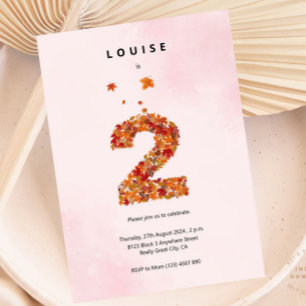 Invitation Automne Automne Jardin Floral 2e Anniversaire Esth