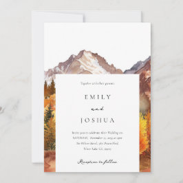 Invitation Automne Automne Mariage élégant