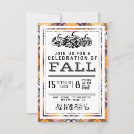 Invitation Automne, Autum Party, Halloween Party, Citrouille