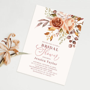 Invitation Automne Boho Fleur d'automne Fête des mariées d'aq