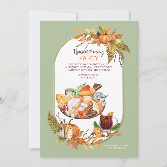 Invitation Automne Cheeseboard (Devant)