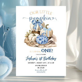 Invitation Automne Chinoiserie Petit Citrouille Anniversaire