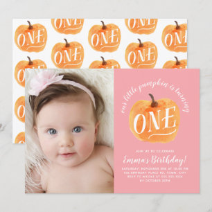 Invitation Automne Citrouille Automne Premier Anniversaire In