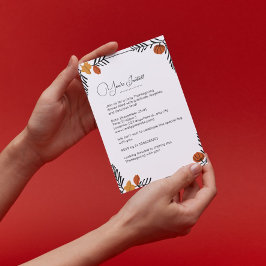 Invitation Automne Citrouille Feuilles Frame Thanksgiving