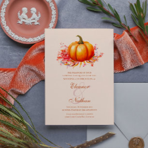 Invitation Automne Citrouille Mariage botanique