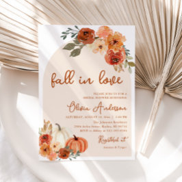 Invitation Automne dans Love Rustic Orange Citrouille Fête de