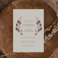 Automne Dusty Purple Rust Blé Floral Arch Mariage