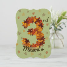 Automne Feuille d'érable Orange Brown Jaune 3e ann