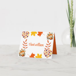 Invitation Automne Feuilles Thankesgiving