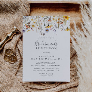 Invitation Automne Fleur sauvage Bridesmaids Luncheon douche