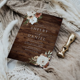 Invitation Automne Fleurs bohémiennes d'automne Mariage de bo