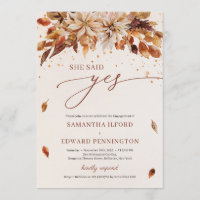 Automne Fleurs Oranges Elle A Dit Oui Fiançailles