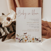 Automne Fleurs sauvages Baby in Bloom Baby shower