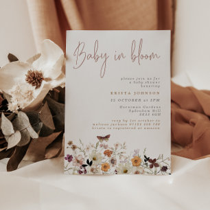 Invitation Automne Fleurs sauvages Baby in Bloom Baby shower