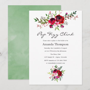 Invitation Automne - Floraison Pop Fizz Clink Enterrement de