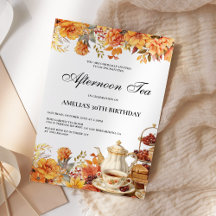 Automne Floral après-midi Thé fête d'anniversaire